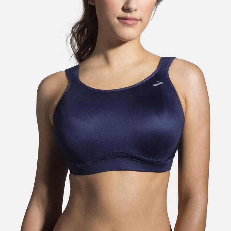 Brooks Women's Maia Sports Running Bra - Blue (DAUG20713)